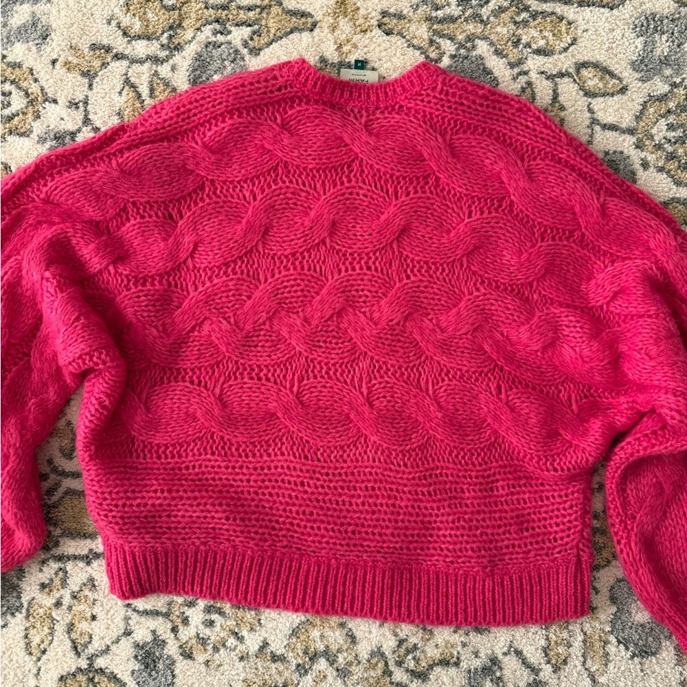 Farm Rio Pink Maxi Cable Knit Sweater‎ Medium Pristine Condition - Picture 6 of 8